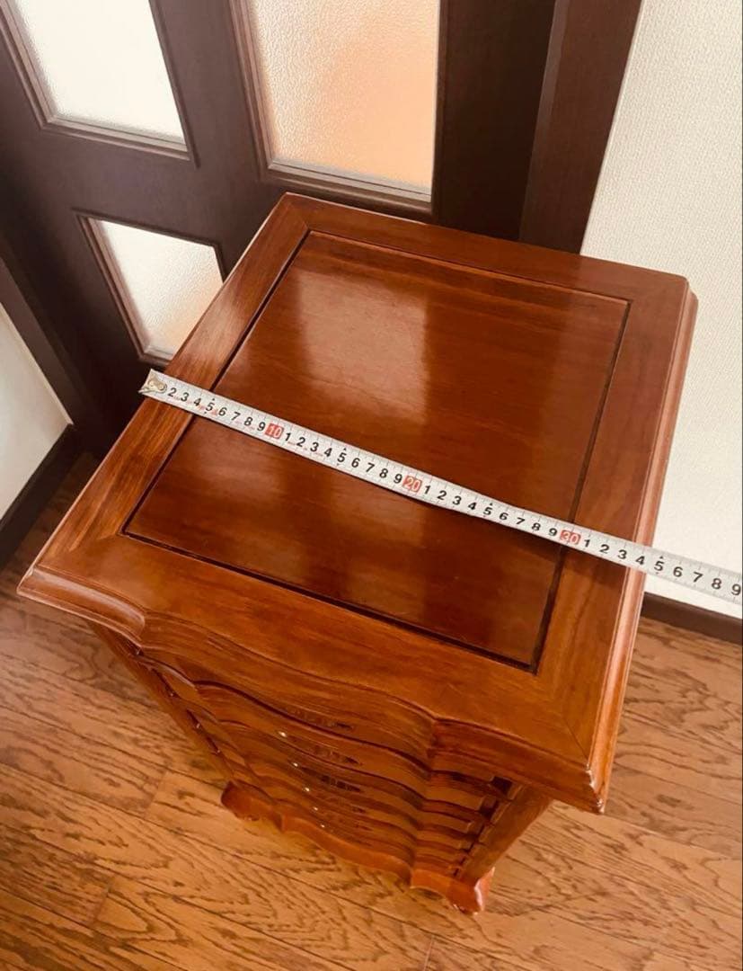 みお　　高級チェスト　六段　唐木　猫足　タガヤサン　チェスト　猫足家具
