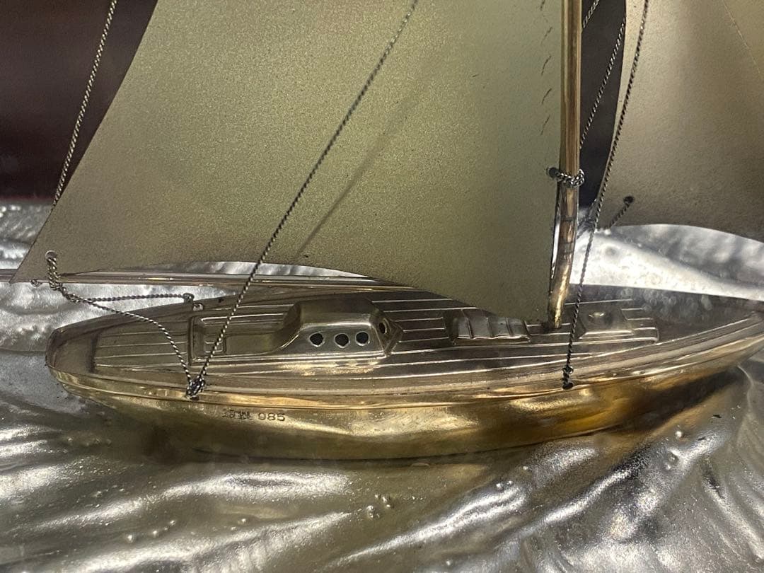 銀製　ヨット　船　1隻