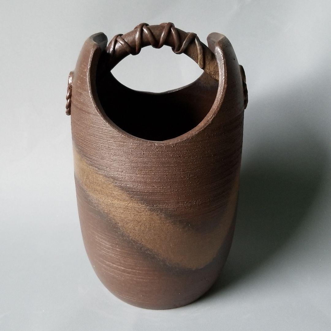 お値下げしました⤵信楽焼傘立て  金彩手桶 高さ４４cm