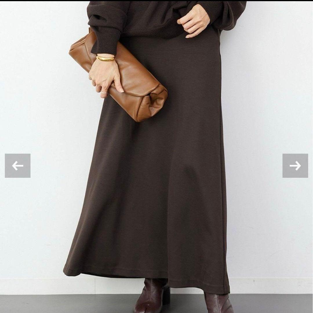 ドゥーズィエムクラスNewJerseyFlareスカートEVERYILIKE茶色