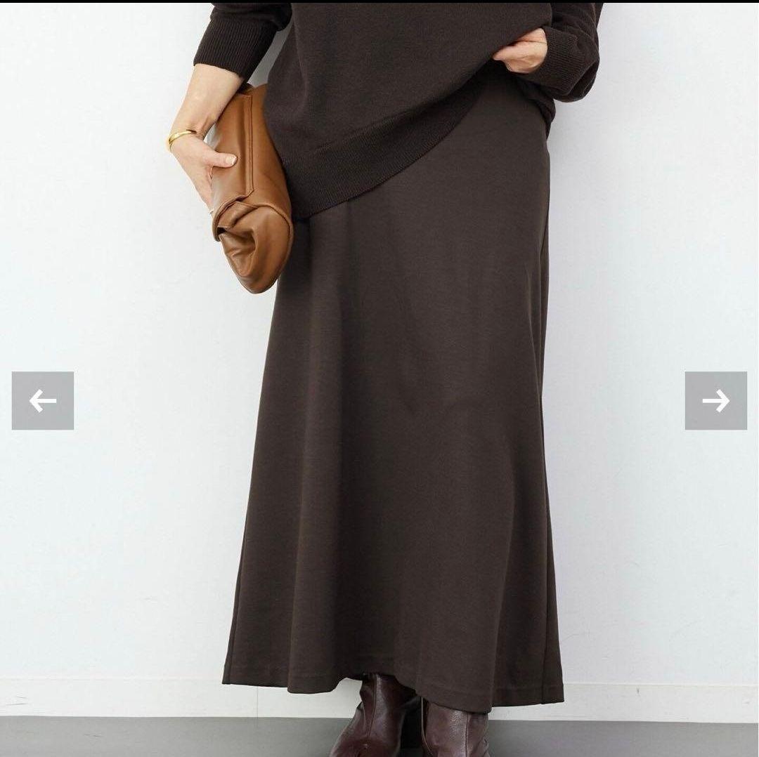 ドゥーズィエムクラスNewJerseyFlareスカートEVERYILIKE茶色