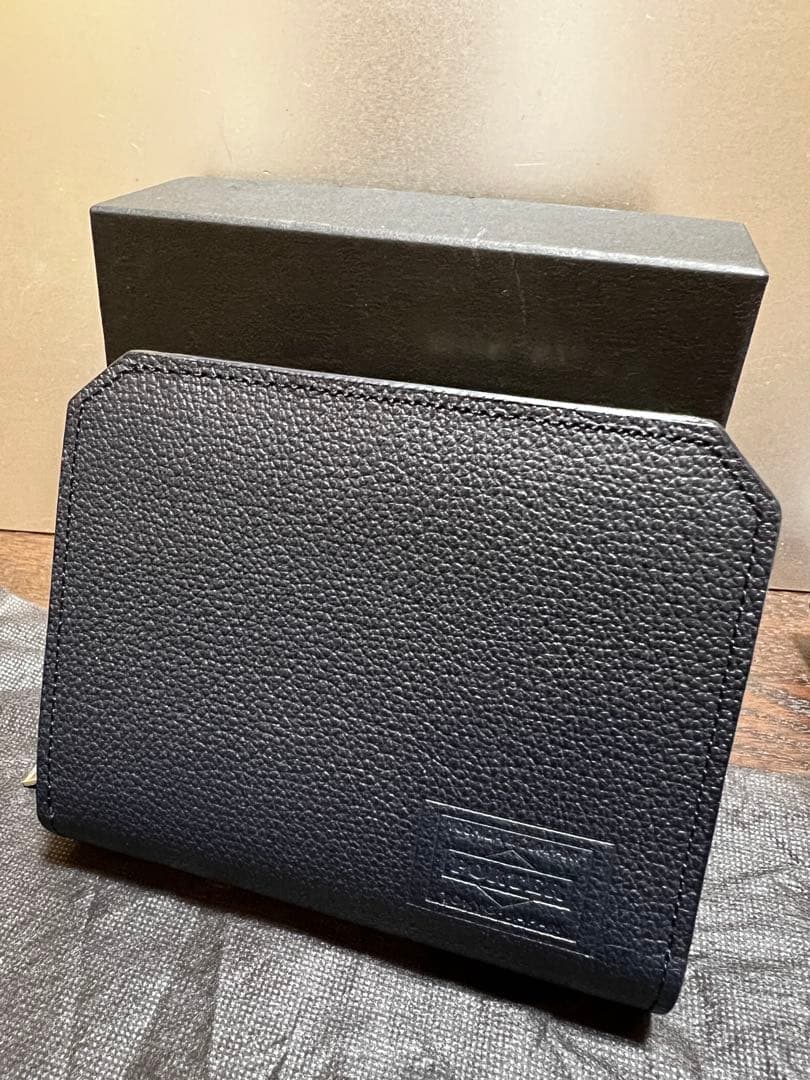 【極美品】Porter二つ折り財布　ネイビー