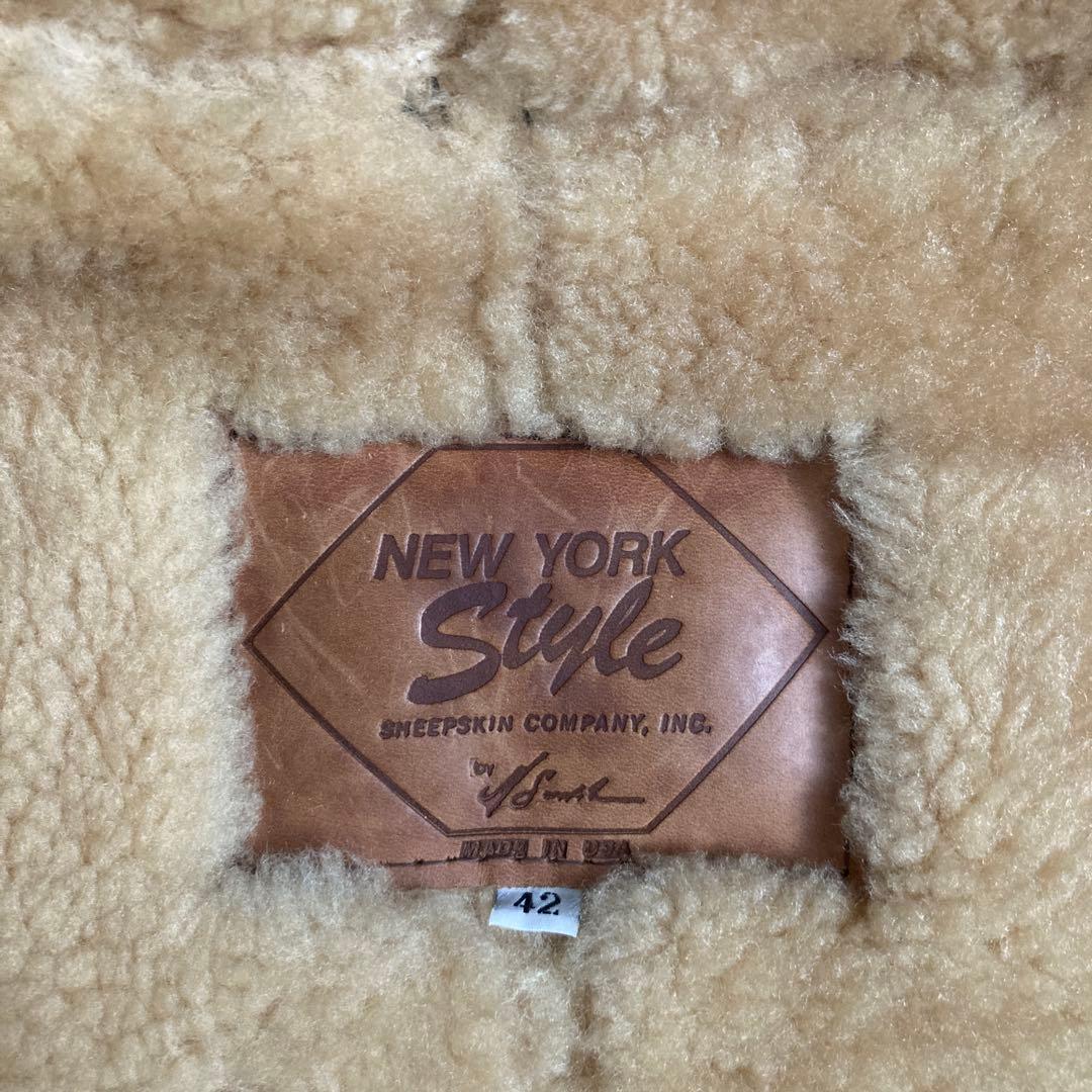 80s New York Style USA製 B-3 リアルムートン 42