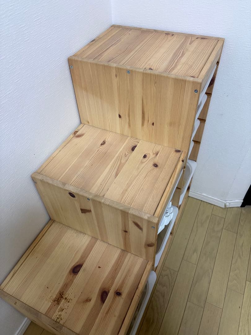 IKEA トロファスト 階段タイプ ホワイトボックス付き