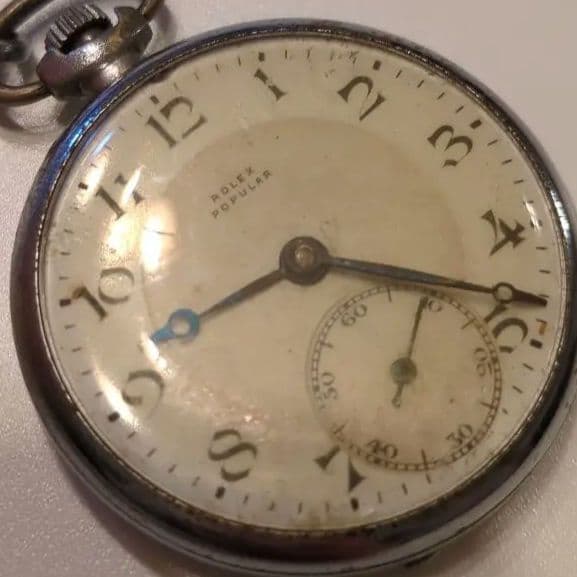 シルバー 懐中時計 アナログ表示