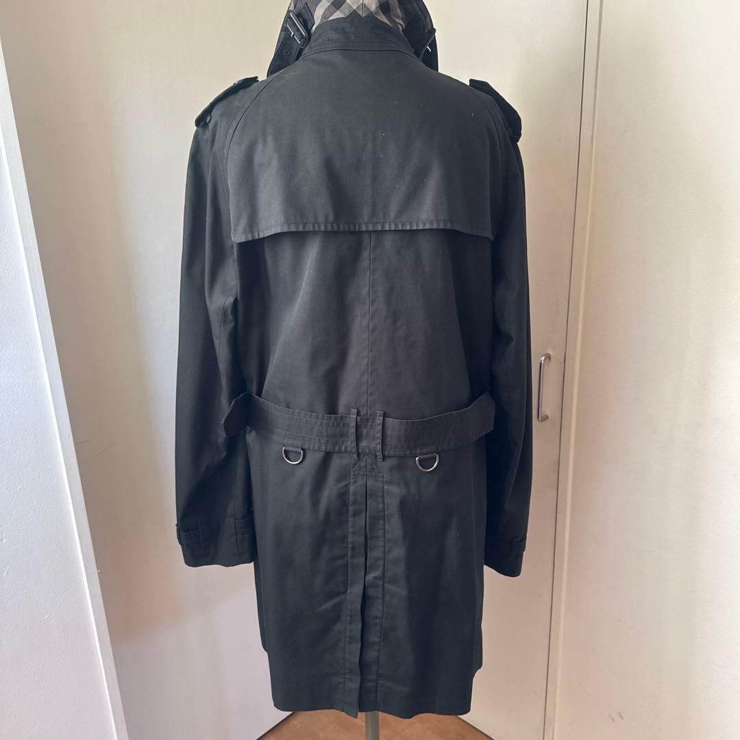 BURBERRY LONDON トレンチコート ノバチェック ブラック LL