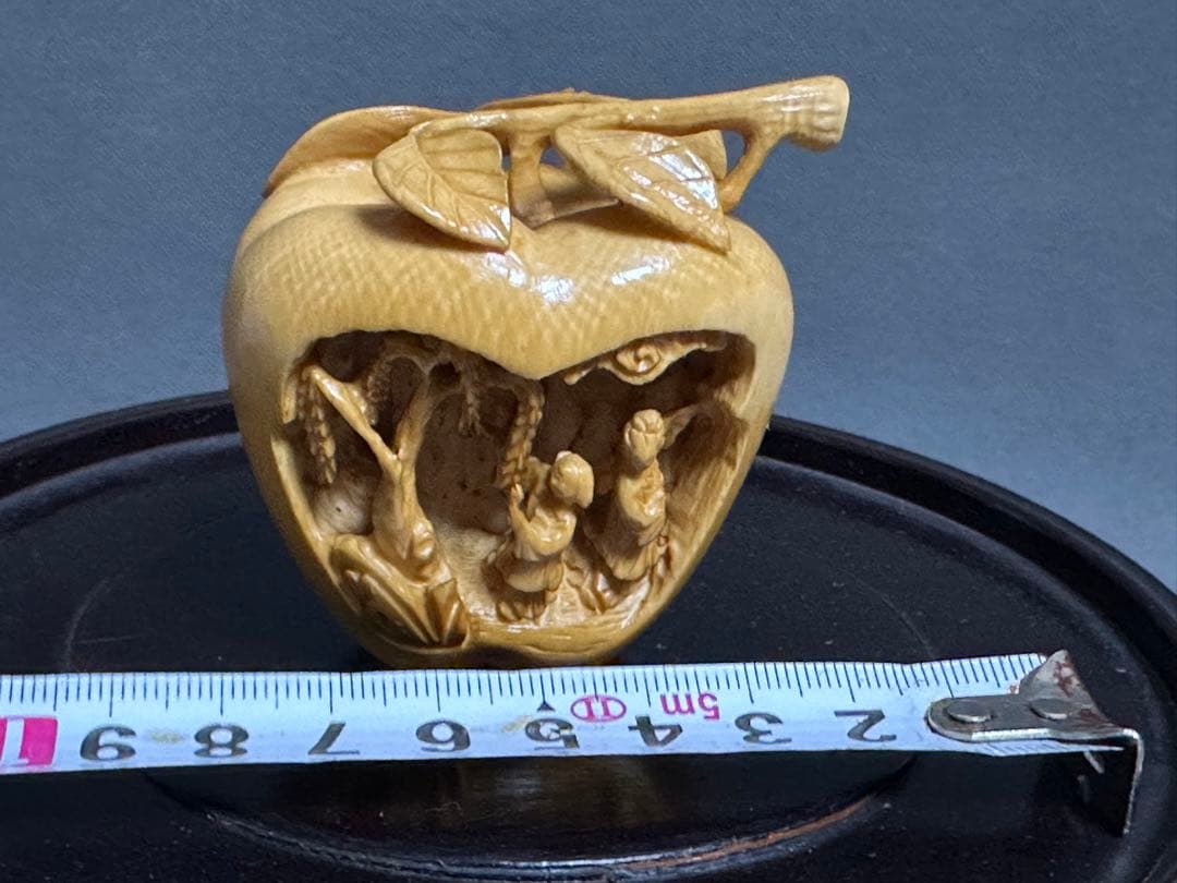 アンティーク　中国美術　苹果リンゴ　置物　骨董　飾り物　古美術品　 細密細工