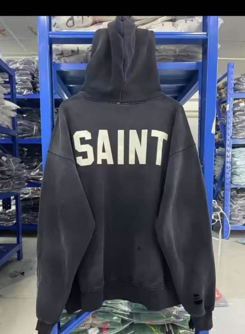 SAINT××××××× ブラックパーカー