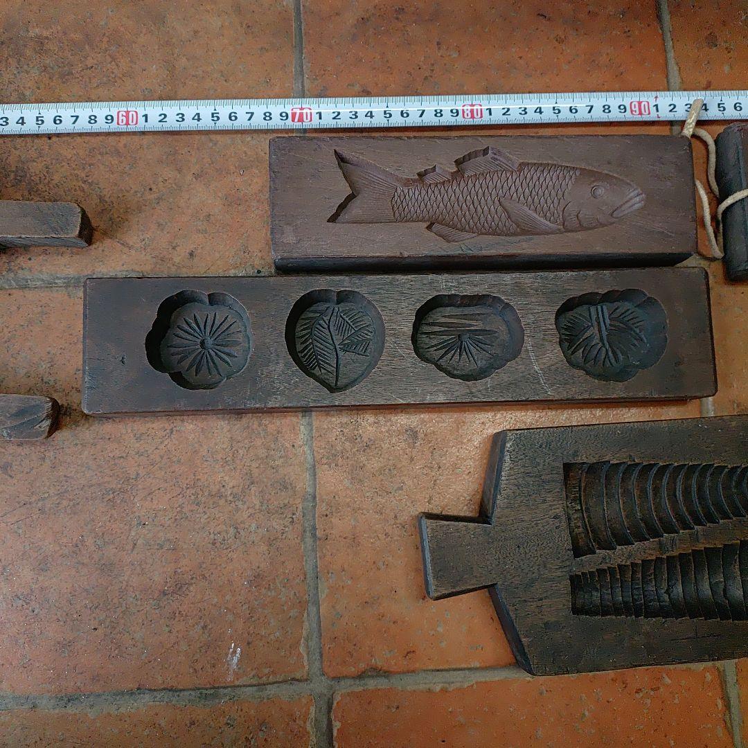 和菓子　型抜き　古い道具　アンティーク　レトロ　菓子道具　菓子用品