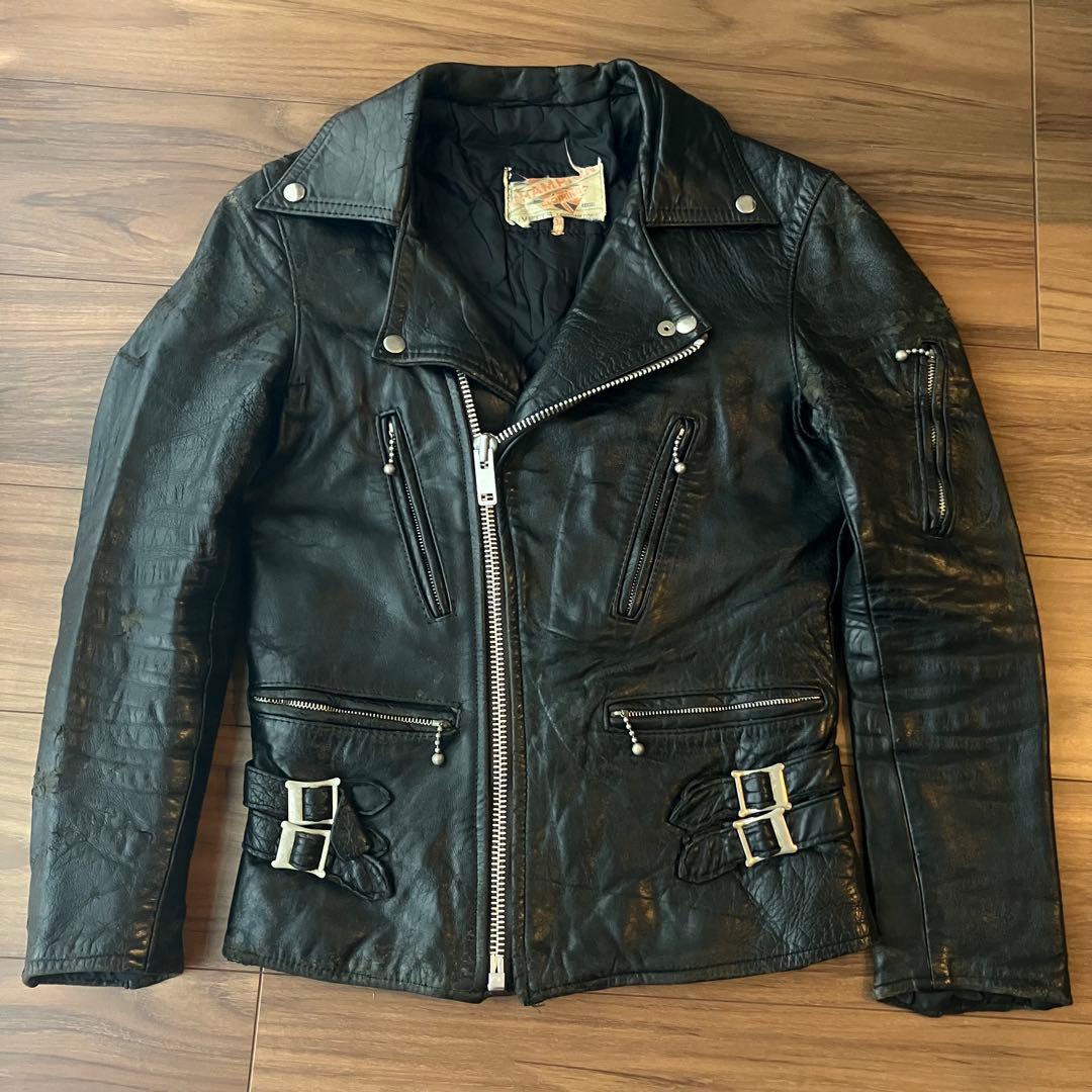 〜70s Champion Rivetts ダブルライダース ロンジャン 34