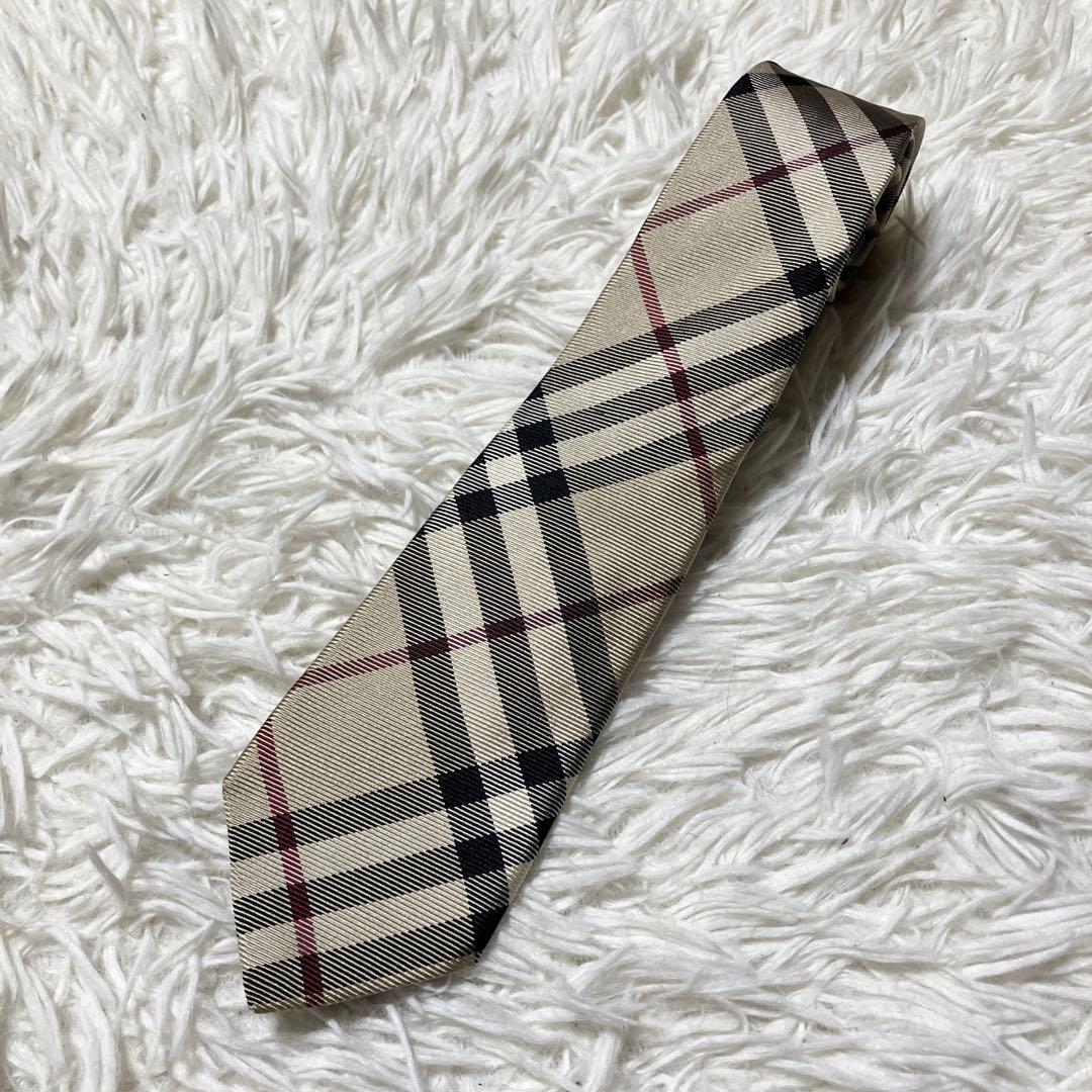 現行【BURBERRY】バーバリー　ノバチェック　ネクタイ　シルク　イタリア製