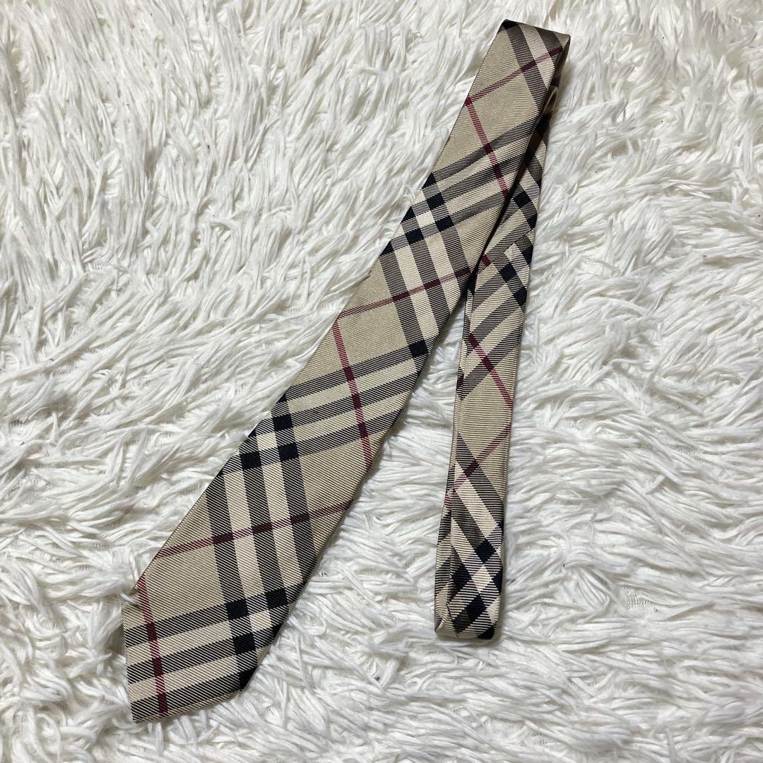 現行【BURBERRY】バーバリー　ノバチェック　ネクタイ　シルク　イタリア製