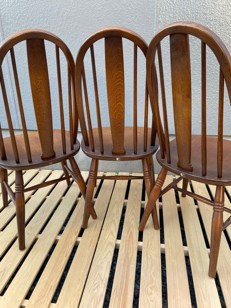 【3脚所持】③飛騨産業 ダイニングチェア ボウバック ヴィンテージ