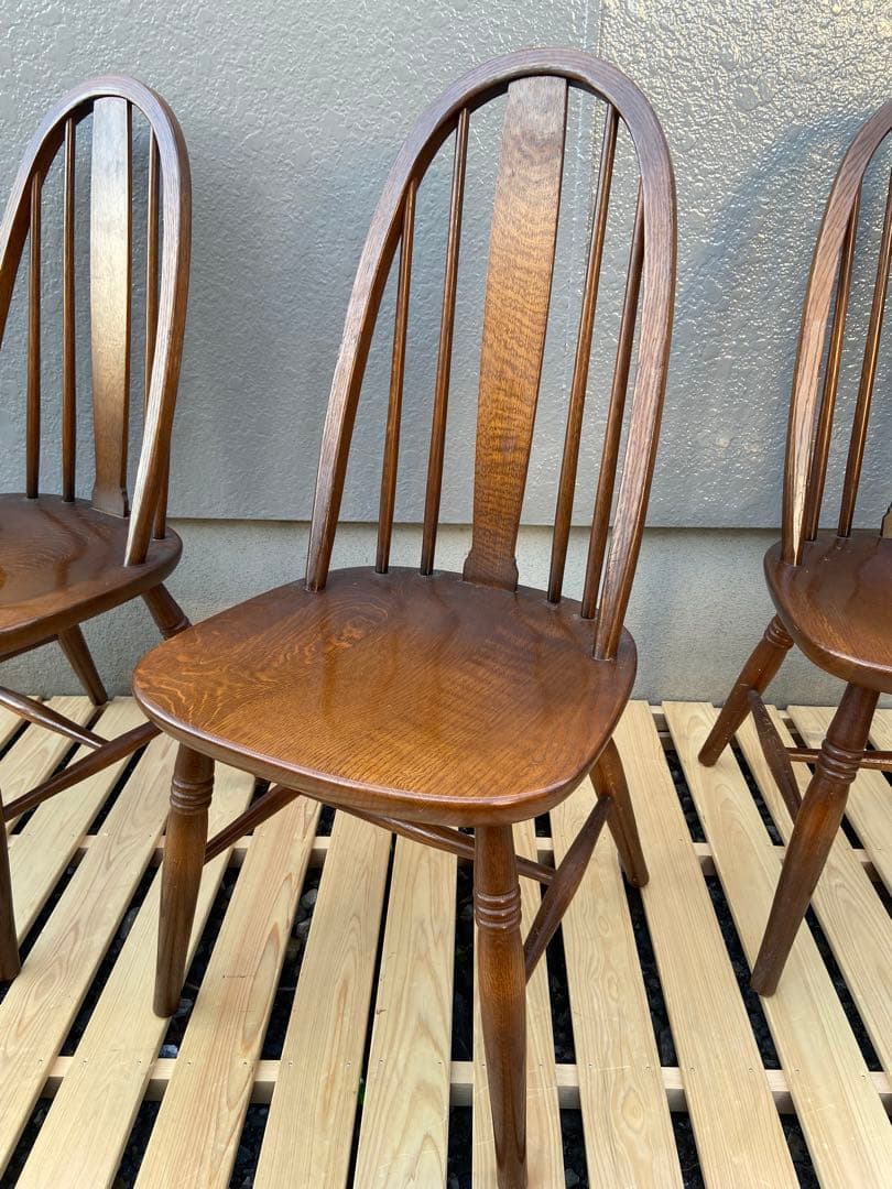 【3脚所持】③飛騨産業 ダイニングチェア ボウバック ヴィンテージ