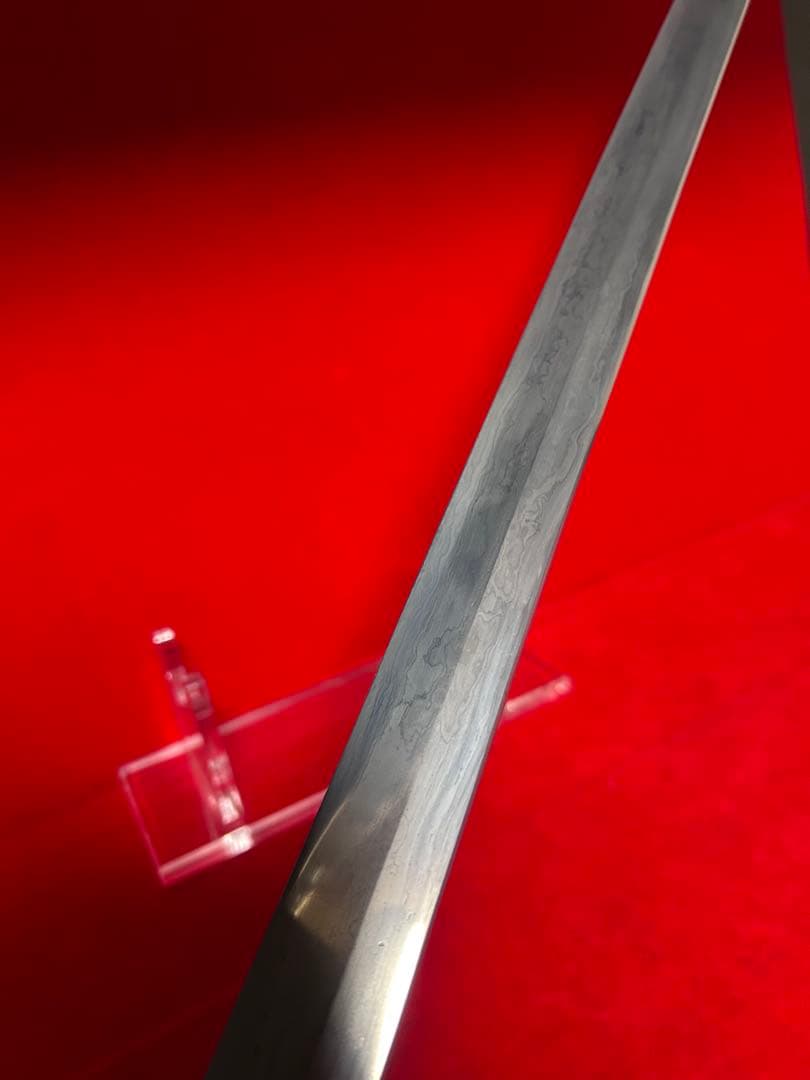 包丁　マグロ包丁　銘有り　玉鋼　甲伏鍛　墨流　地肌綺麗　刃文綺麗　未使用品