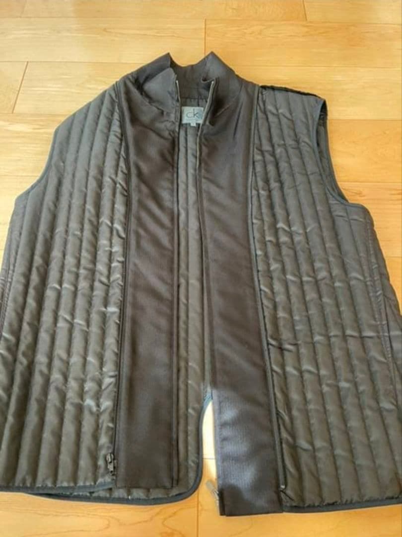 美品　カルバンクライン　ステンカラーコート　黒 取り外しライナー付き