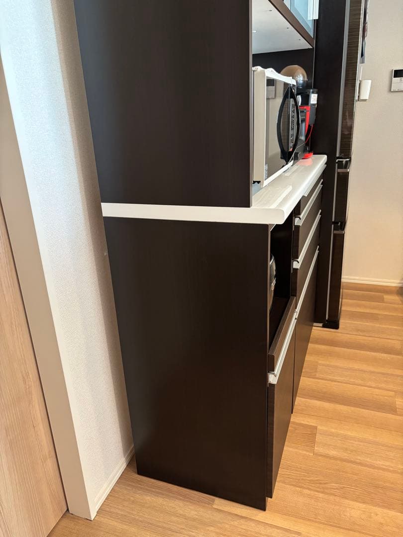 松田家具 ダークブラウン 食器棚