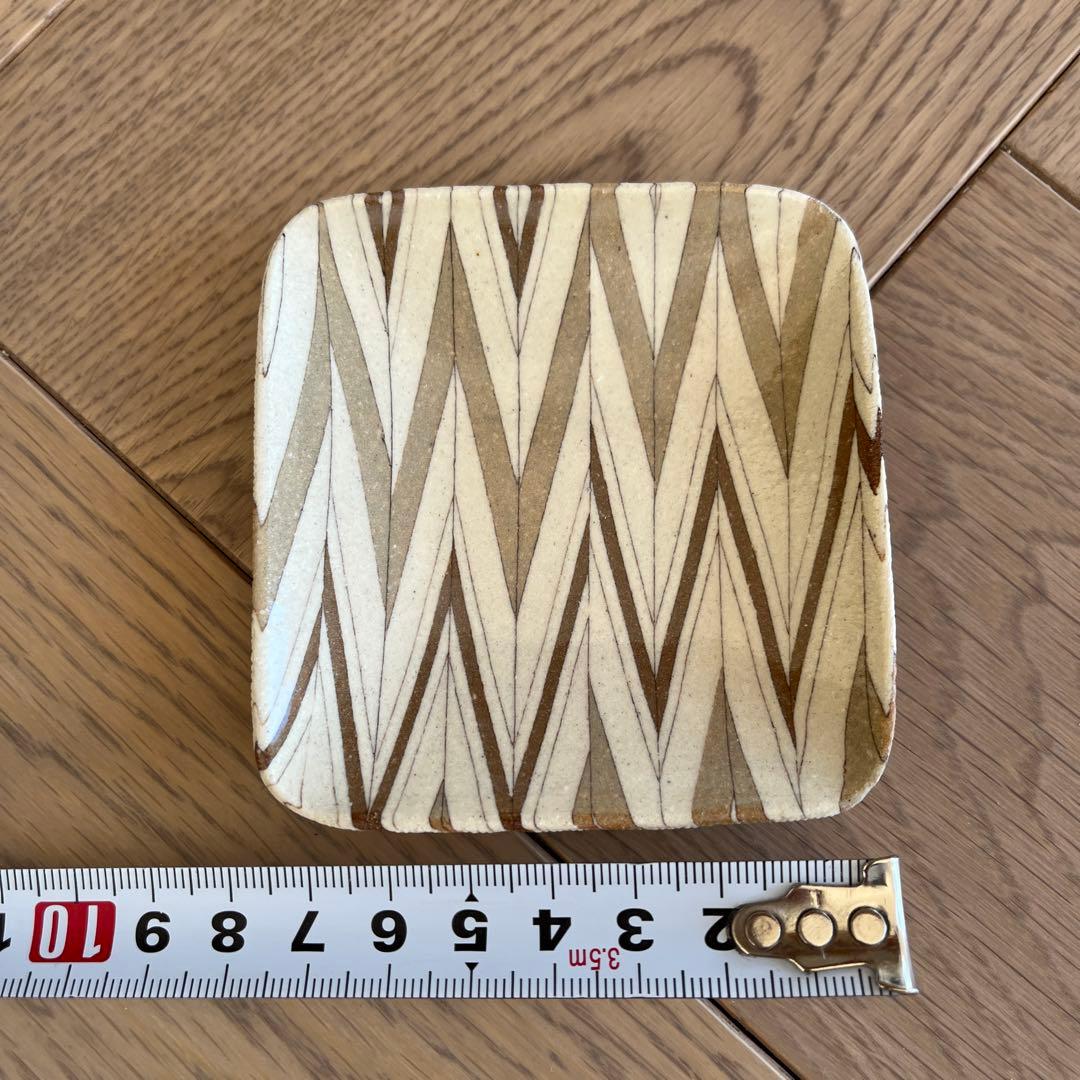 陶芸家 會田雄亮 練込の器 角皿 小皿 5枚セット