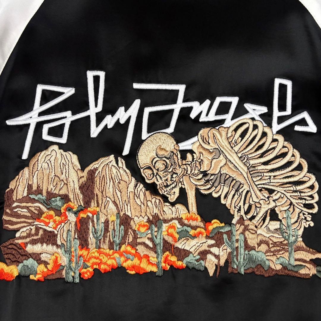 パームエンジェルス 20AW スカジャン ブルゾン スカル刺繍 黒M イタリア製