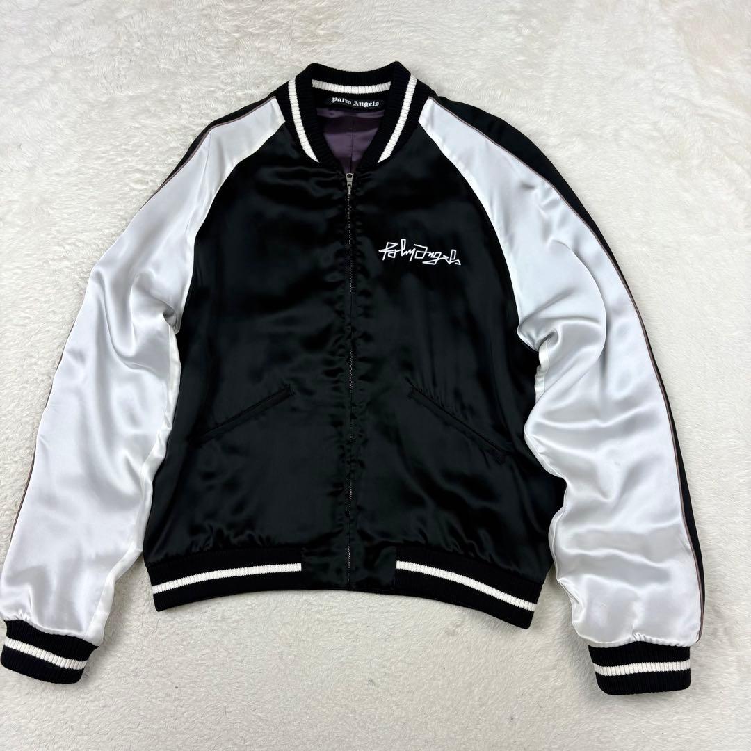 パームエンジェルス 20AW スカジャン ブルゾン スカル刺繍 黒M イタリア製