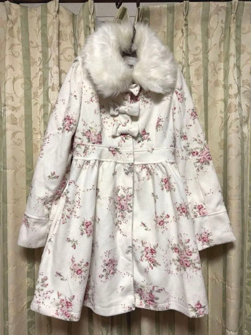 希少 レアLIZLISA 花柄コート　3連リボン　平成ギャル