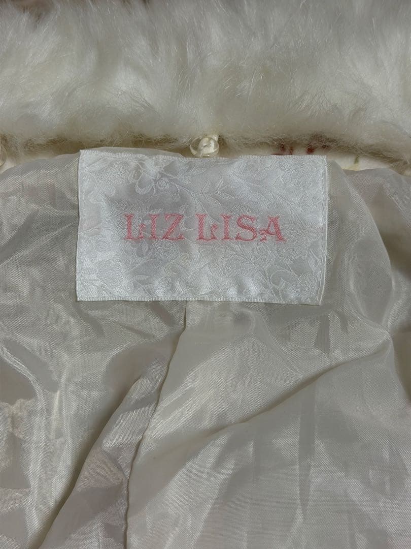 希少 レアLIZLISA 花柄コート　3連リボン　平成ギャル