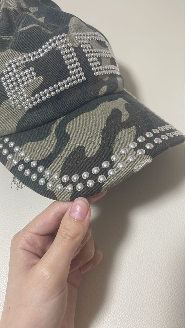 BEEDEN BD スタッズ ダメージキャップ マルチカラー