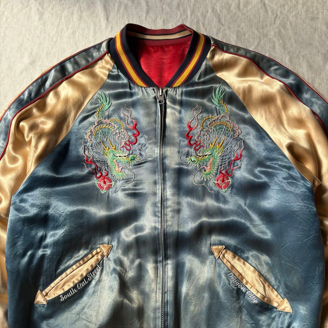 当時物 CREAM SODA PINK DRAGON スカジャン タイガー 龍