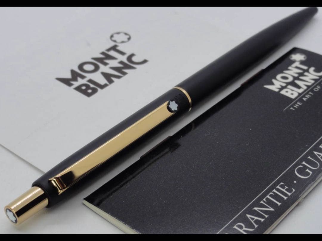 ※美品！★モンブラン・ボールペン★ブラック・カラー軸No2918ゴールドプレート