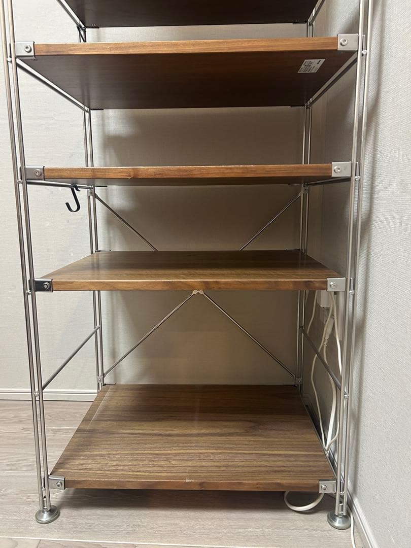 無印良品 ステンレスユニットシェルフ ウォールナット材　ラック