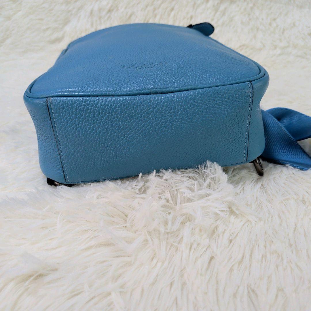 希少カラー✨️　COACH　メトロポリタン　ボディバッグ　ブルー　レザー