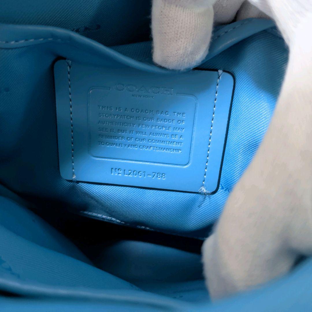 希少カラー✨️　COACH　メトロポリタン　ボディバッグ　ブルー　レザー