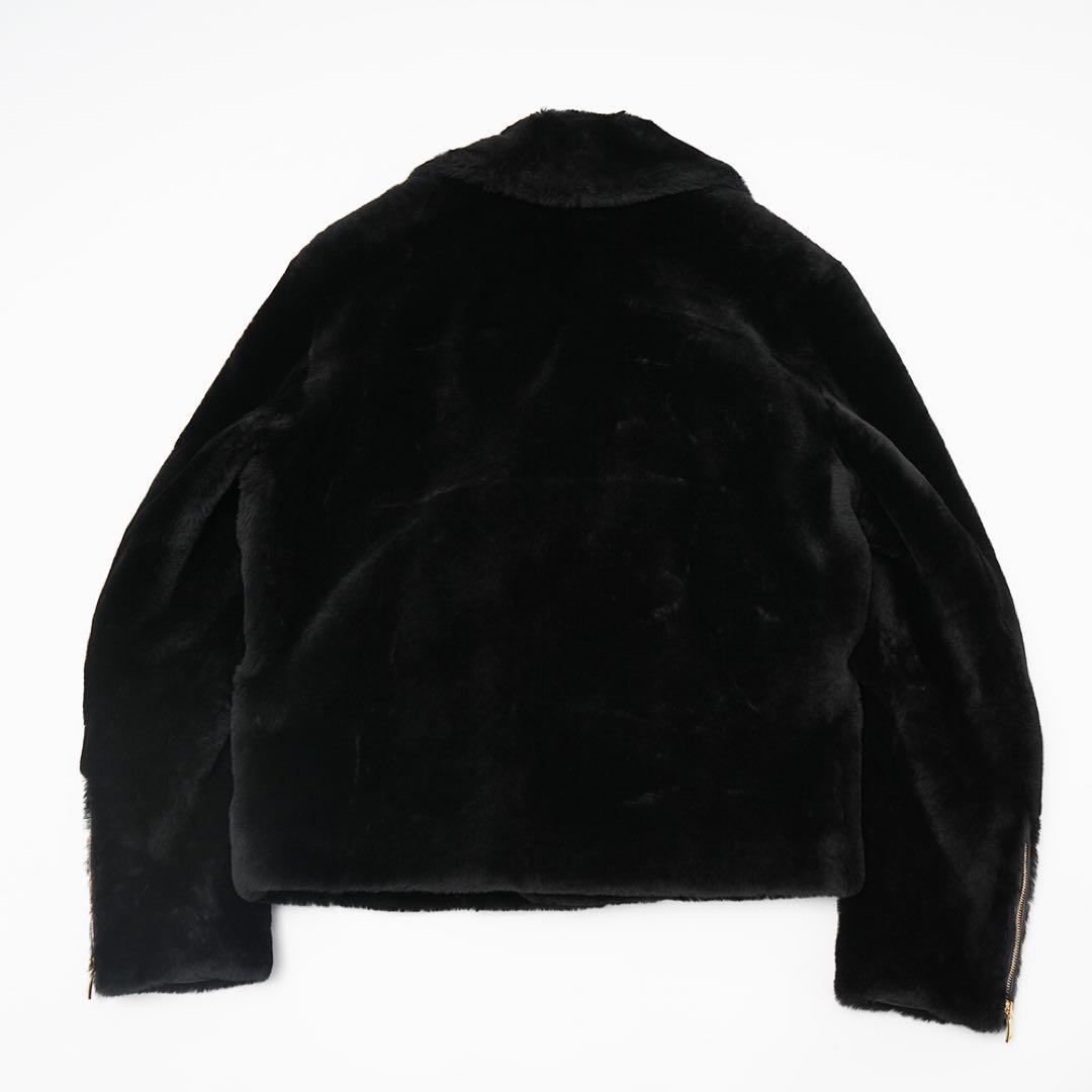 新品同様 エンメティEMMETI GIRO MERINOS ムートン 黒 48