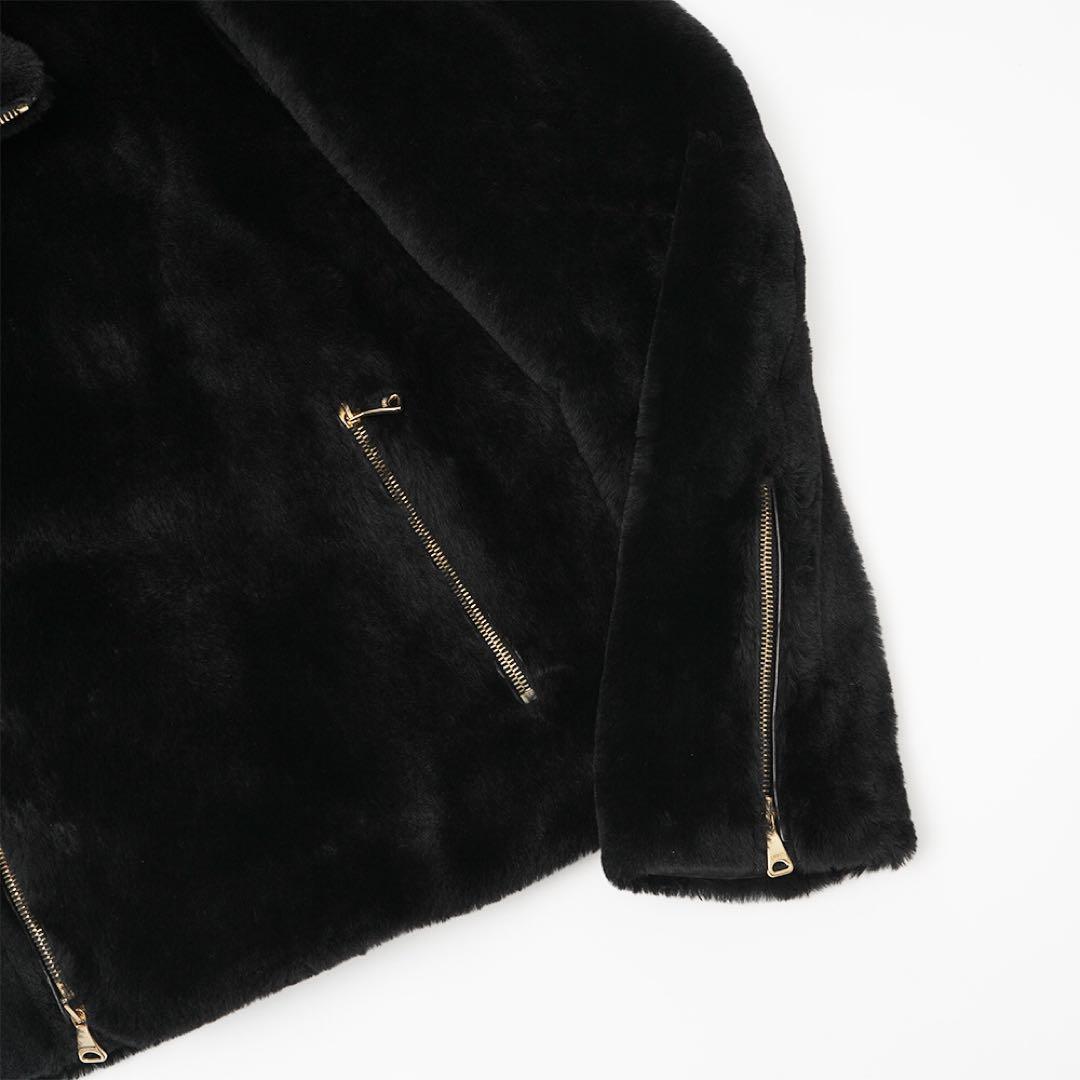 新品同様 エンメティEMMETI GIRO MERINOS ムートン 黒 48