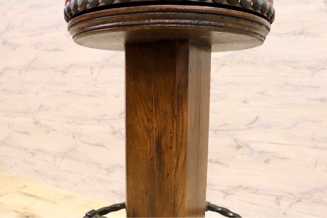 GMIK7P○スペイン製 カスティリアンスタイル バースツール ハイチェア カウ