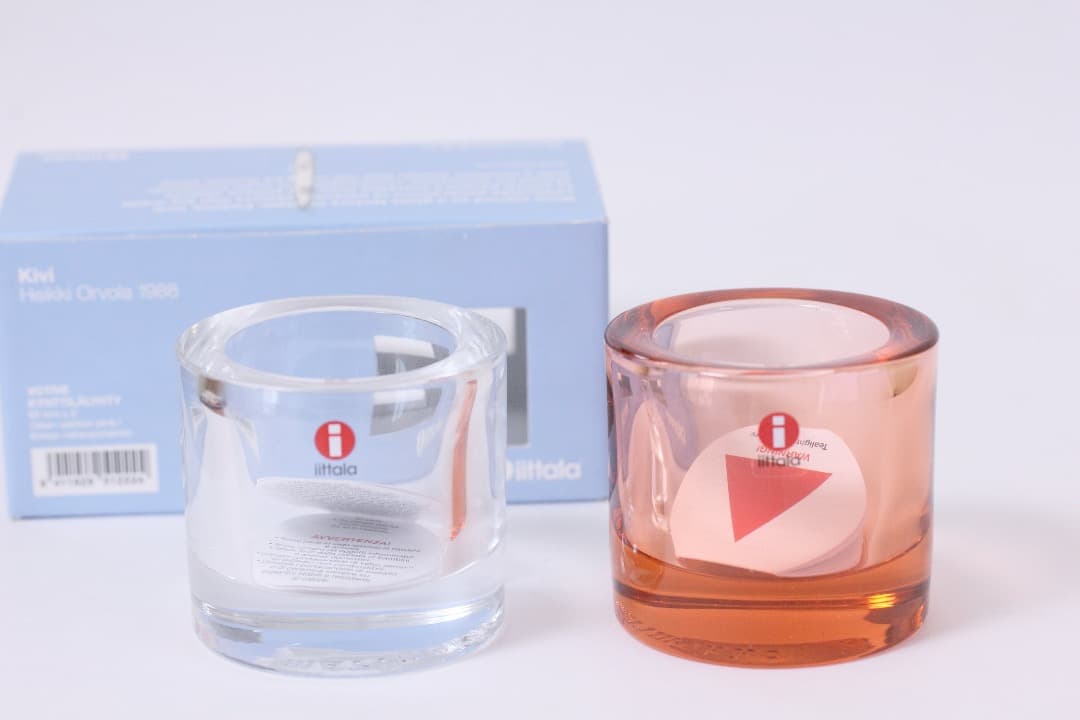 4338 kivi サーモンピンク　クリア　2個セット　