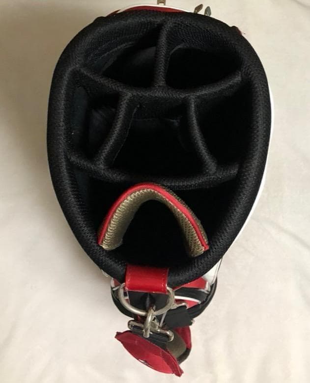 美品 ルコック ゴルフバッグ 9.0型 ブラック/レッド プロ仕様 送料込み