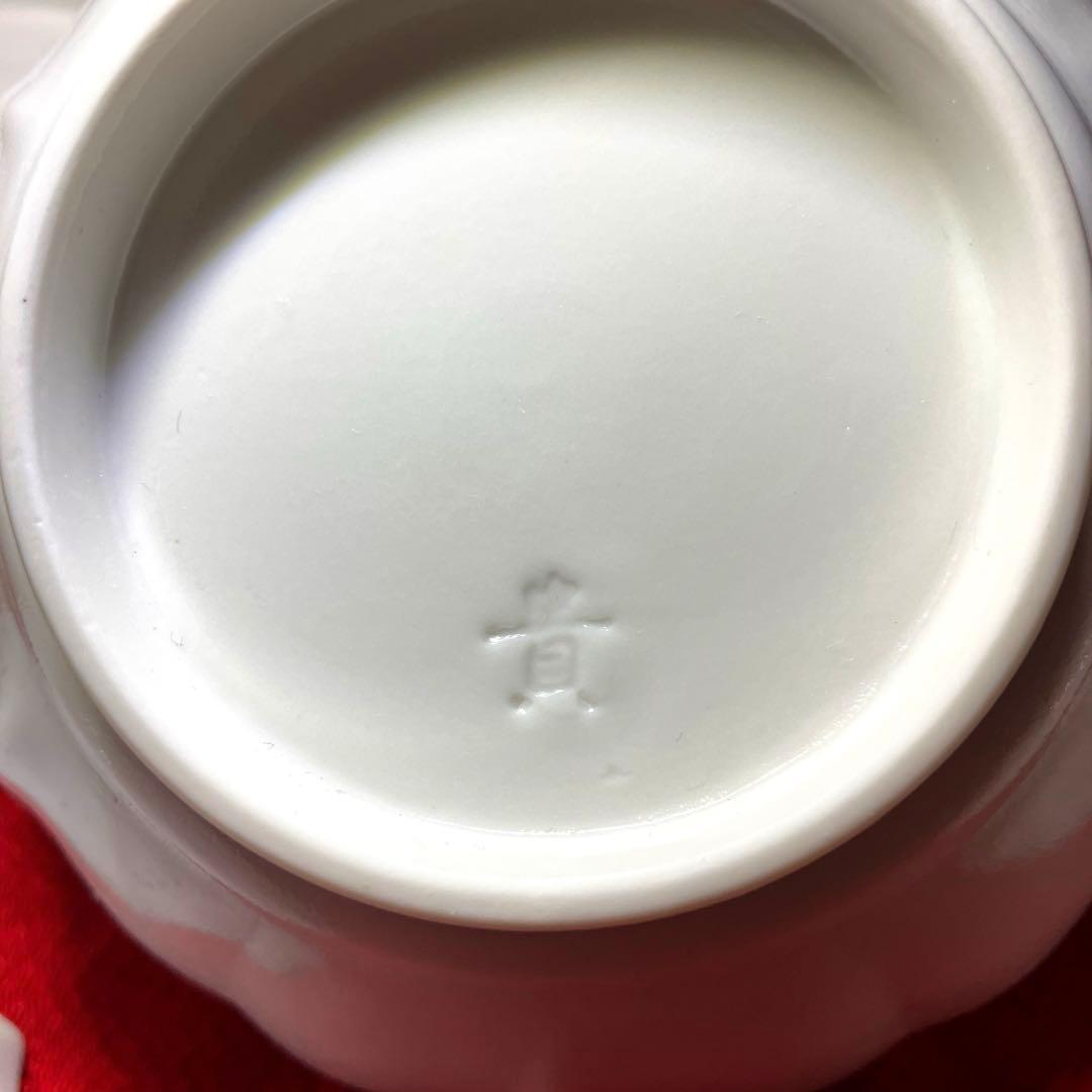 有田焼　貴祥窯　染付草花文　桔梗縁小鉢揃　5個セット