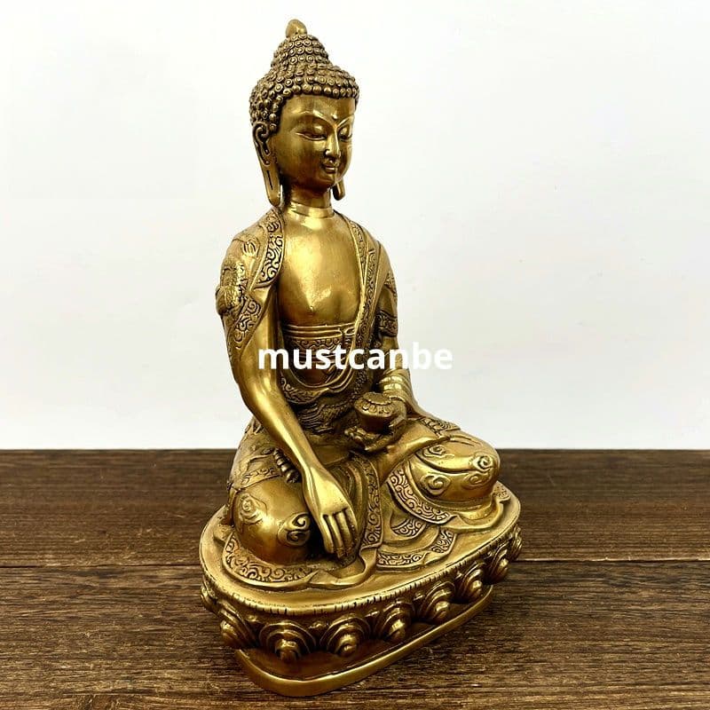 チベット密教仏像 薬師仏 阿弥陀仏 釈迦牟尼仏 三宝仏仏像 銅製品 辟邪開運置物