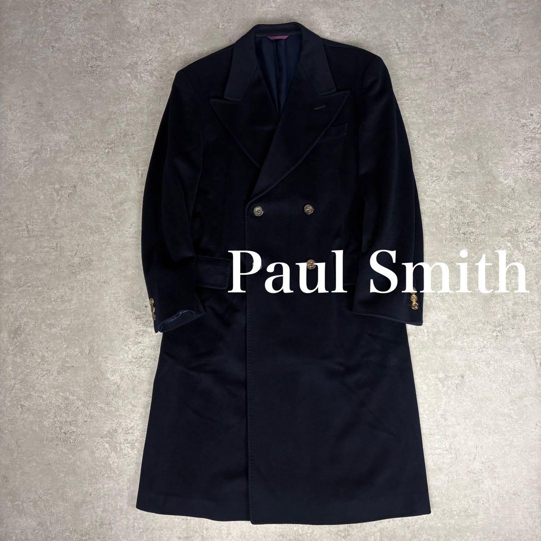 ポールスミス L ダブル　チェスター　コート　カシミヤ Paul Smith 紺