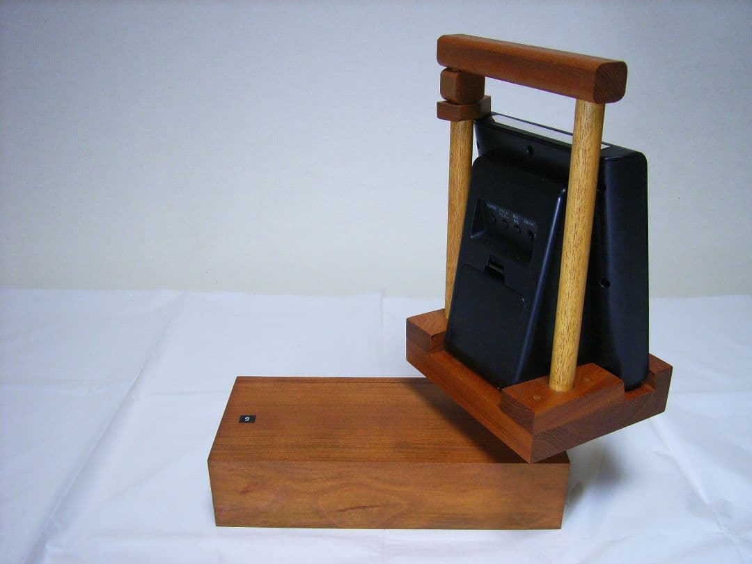 ５FSFABH欅板材電波目覚まし時計（カシオTQT-351NJ使用）TED対象外