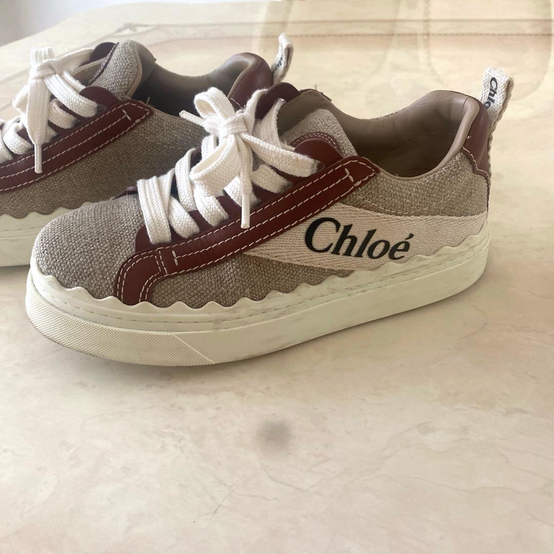 Chloé ⭐︎クロエ⭐︎本物ベージュ ブラウン　スニーカー36 ウッディローレン