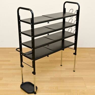 伸縮式シューズラック　BK/SL/WH