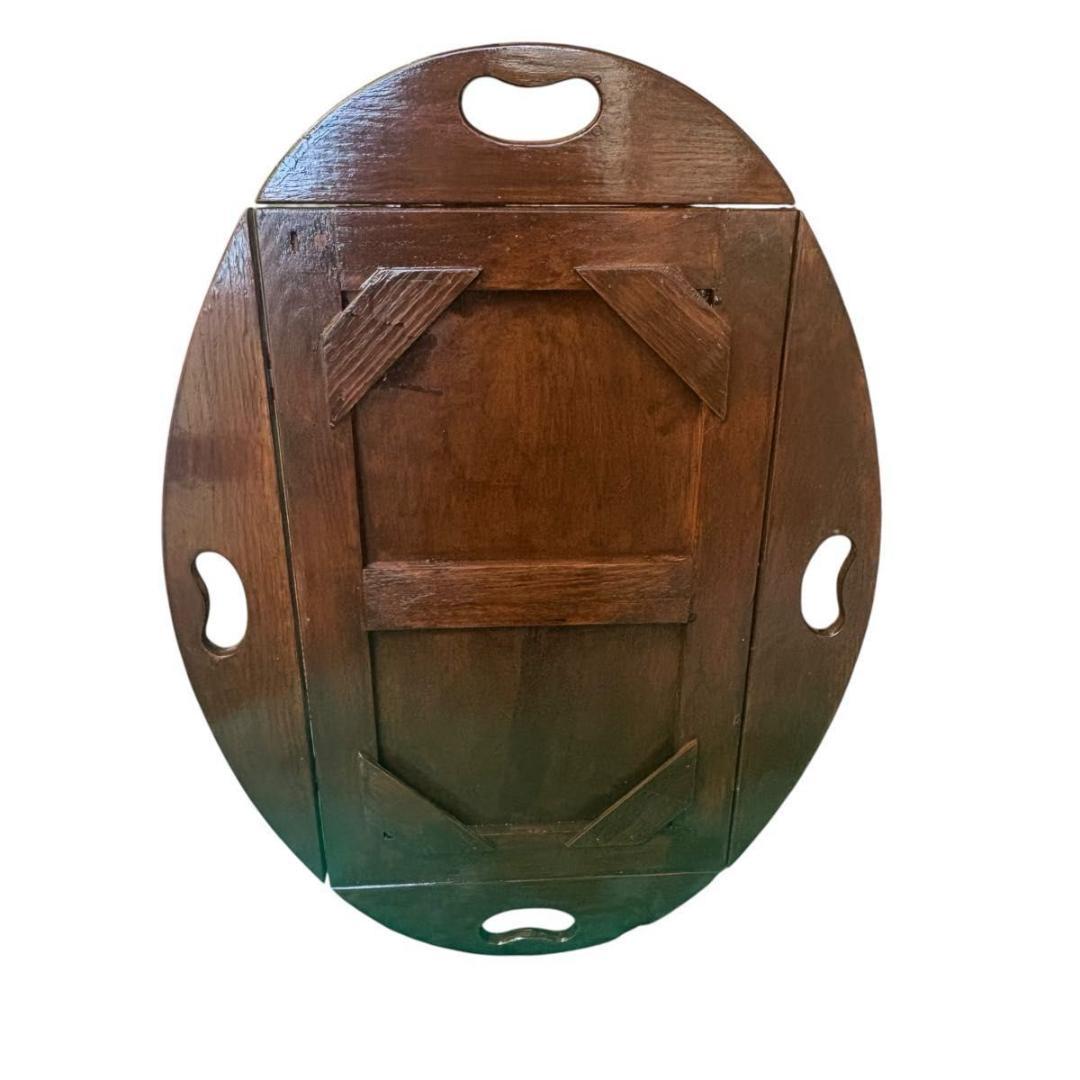 バトラーズトレイテーブル 英国調 折りたたみ キャスター付き サイドテーブル