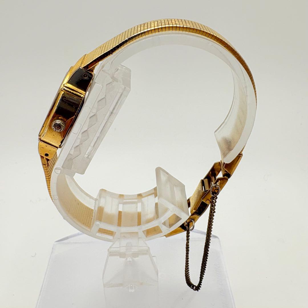 新品電池★稼働 SEIKO セイコー 腕時計 ゴールド オーバル 純正ベルト