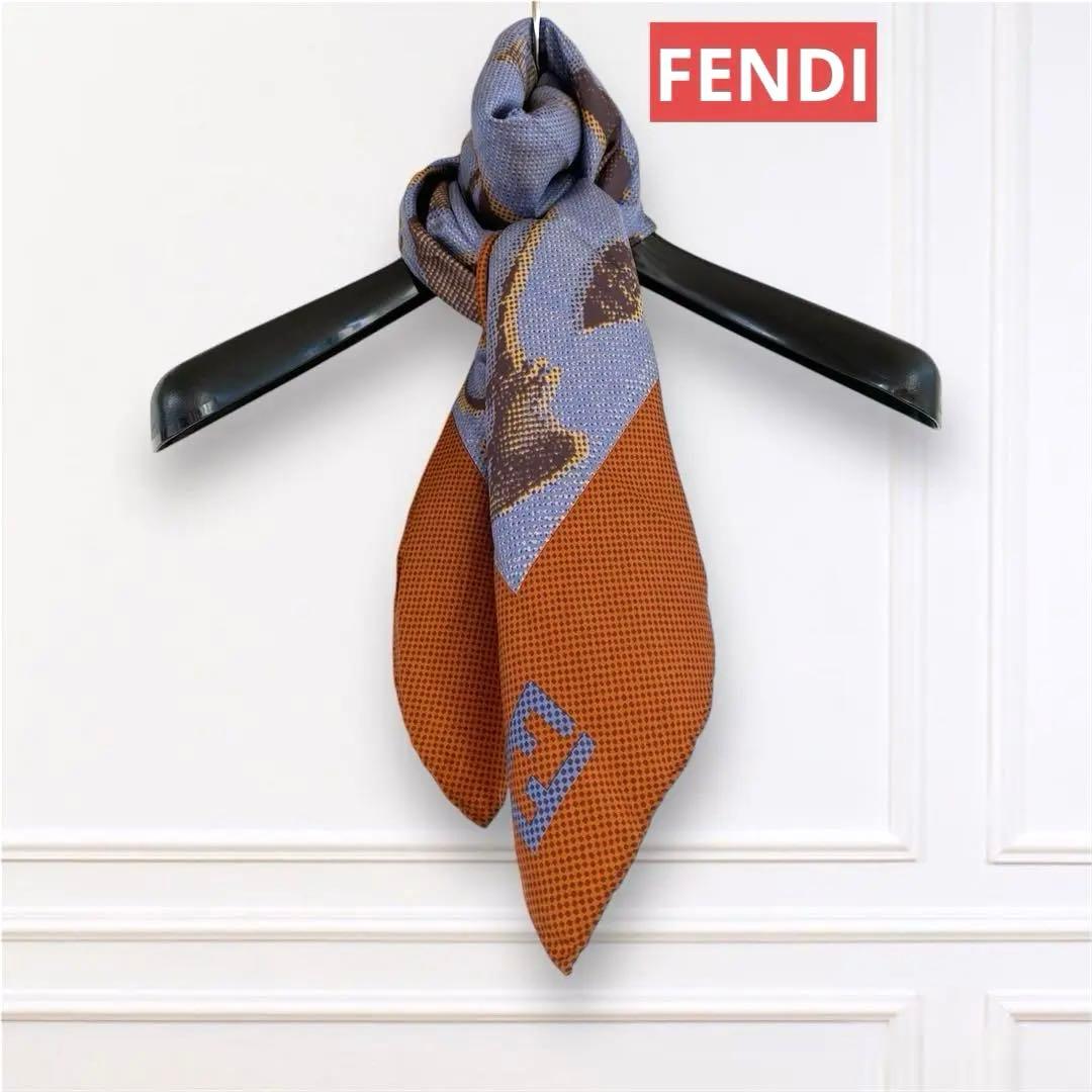 FENDI フェンディ スカーフ シルク 大判 ヴィンテージ