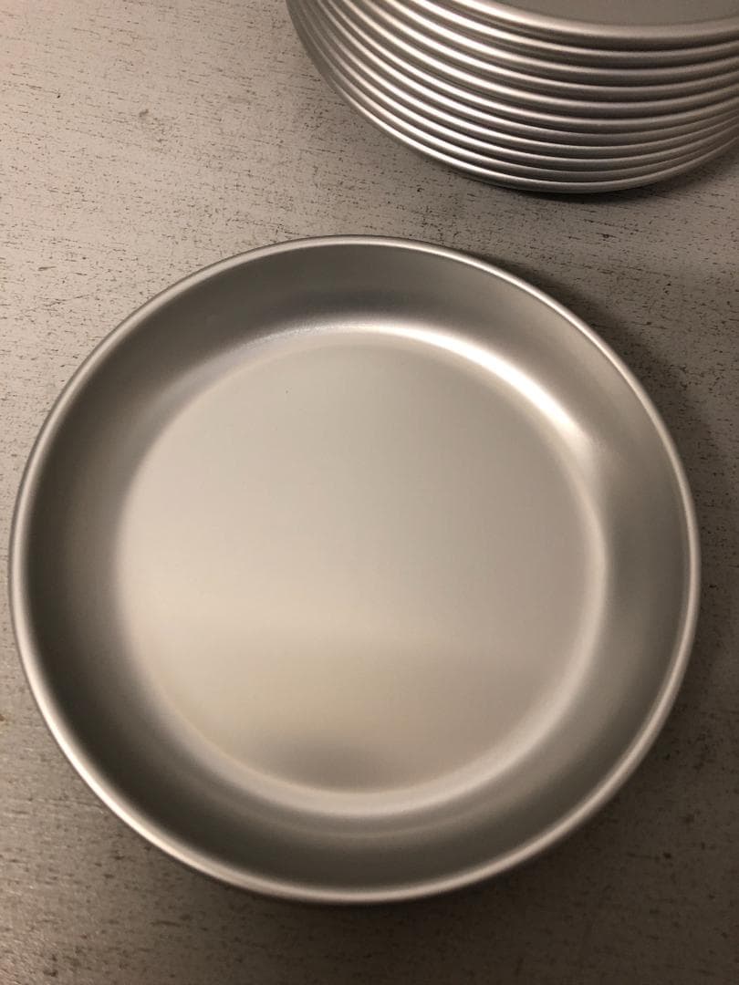 12枚　アカオアルミ　アルマイト給食用皿　15cm　アルミ皿　丸皿　⑵