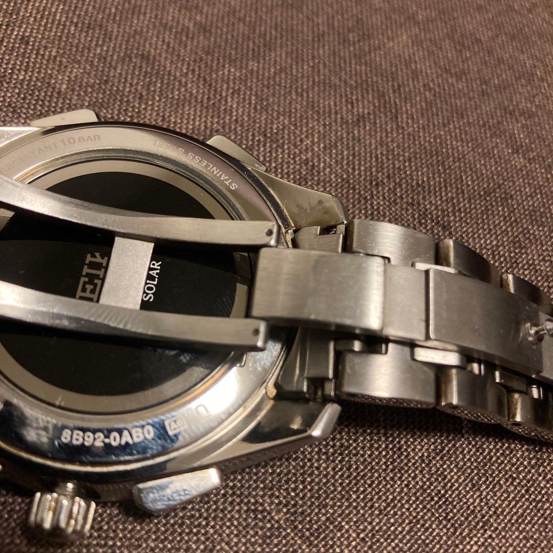 SEIKO 8B92-0AB0 ソーラー式 クロノグラフ 時計