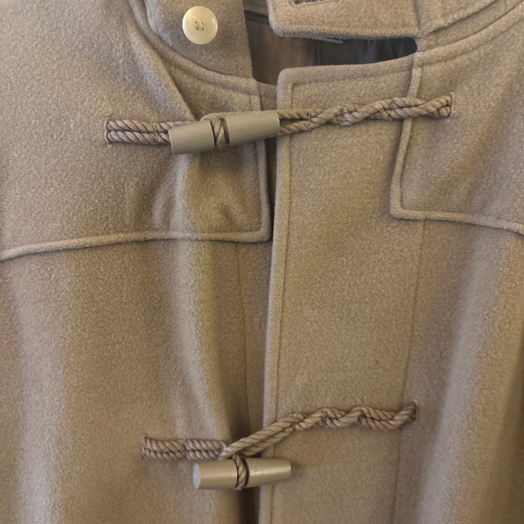 オーラリー ベージュ ダッフルコート フード付き