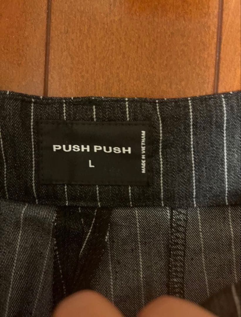 PUSH PUSH ストライプ ワイドパンツ Lサイズ